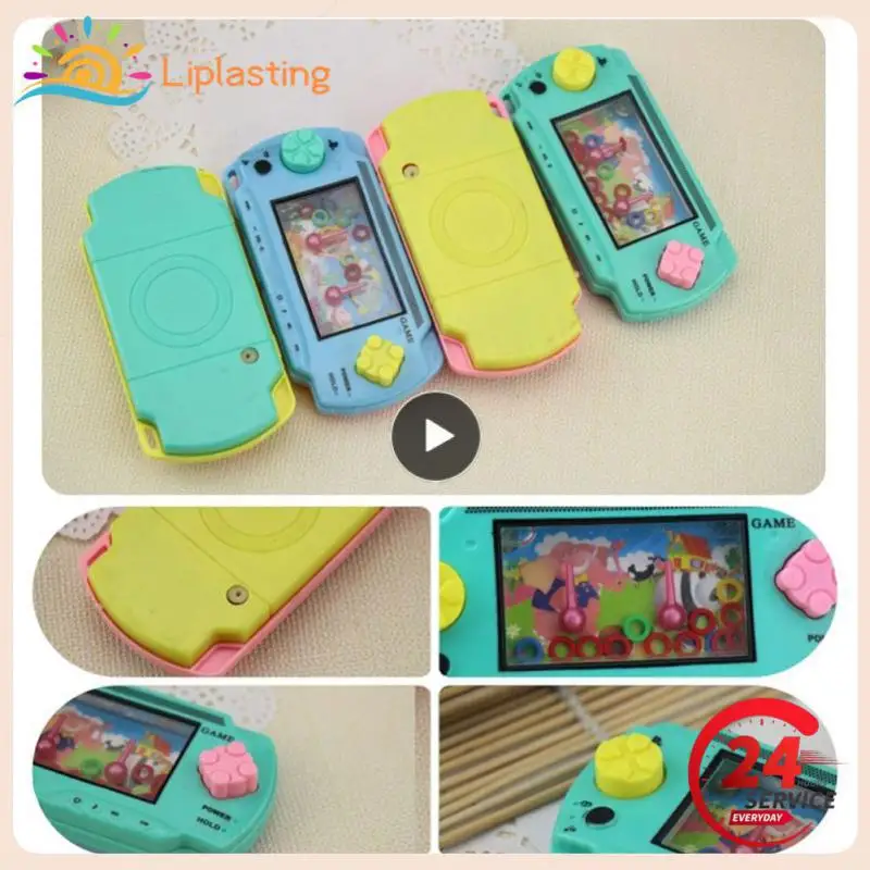 

Set Of Ring Water Machine Nostalgic Childhood Machine Toy Cultivate Thinking Ability Handheld Game Random Color Of Lanyard