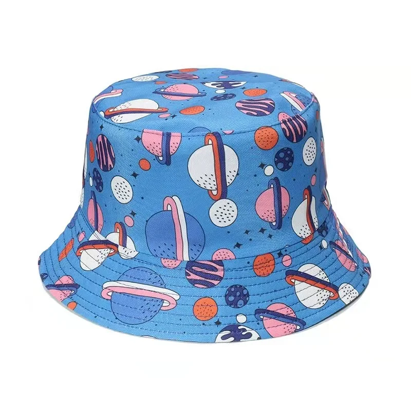

Летняя женская двухсторонняя шляпа в стиле рыбака, женская кепка с принтом в виде Боба, женская панама в стиле хип-хоп от солнца, Мужская Пан...