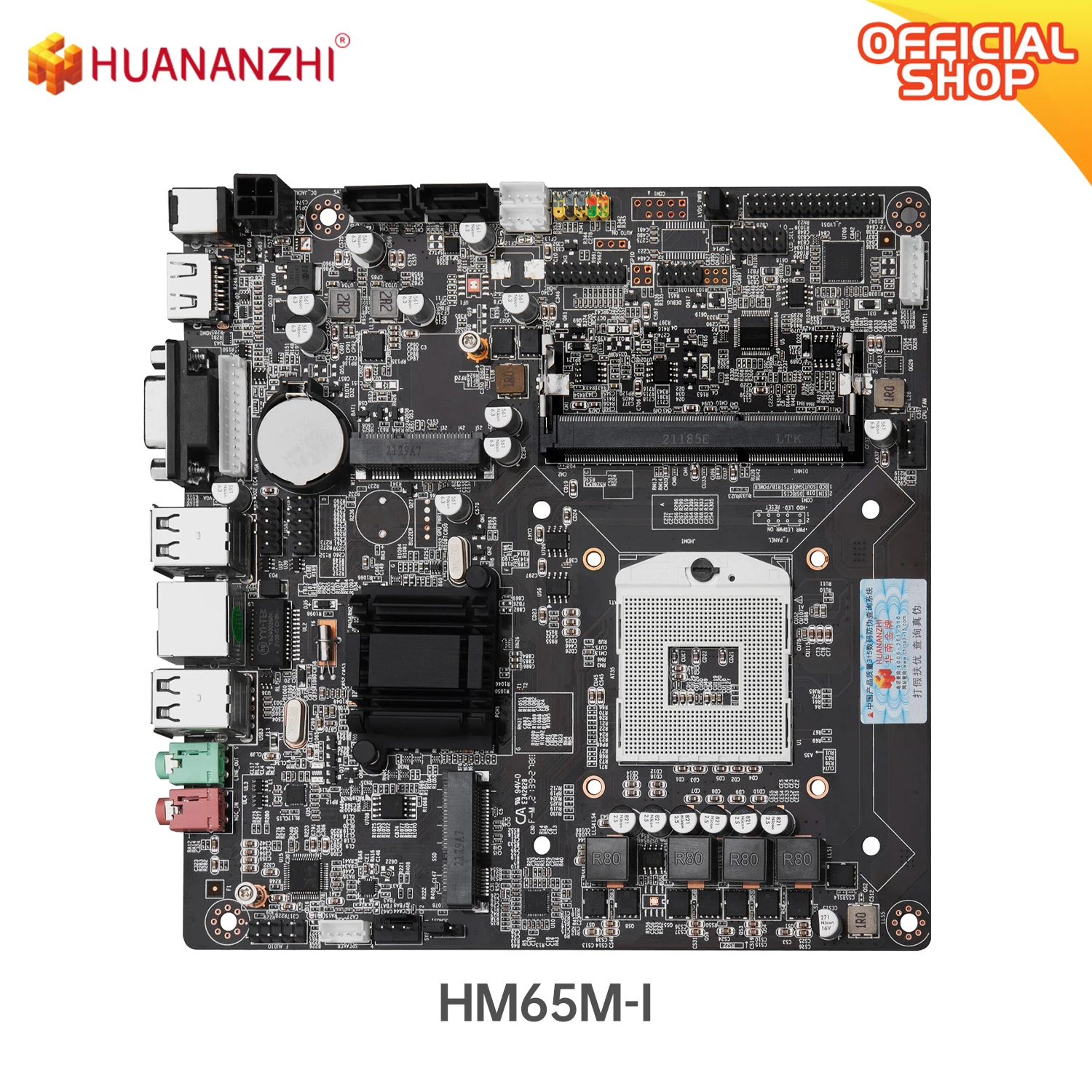 Материнская плата HUANANZHI HM65M-I ITX, Intel PGA988, поддержка DDR3 1033 1600 M.2 SATA MSATA USB VGA HDMI-совместимая