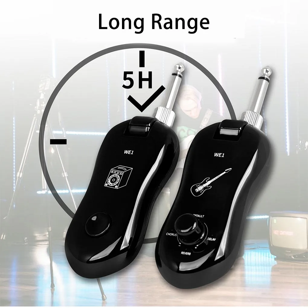 

Electric Guitar Headphone Amp Amplifier Wireless Earphone Pickup Receiver