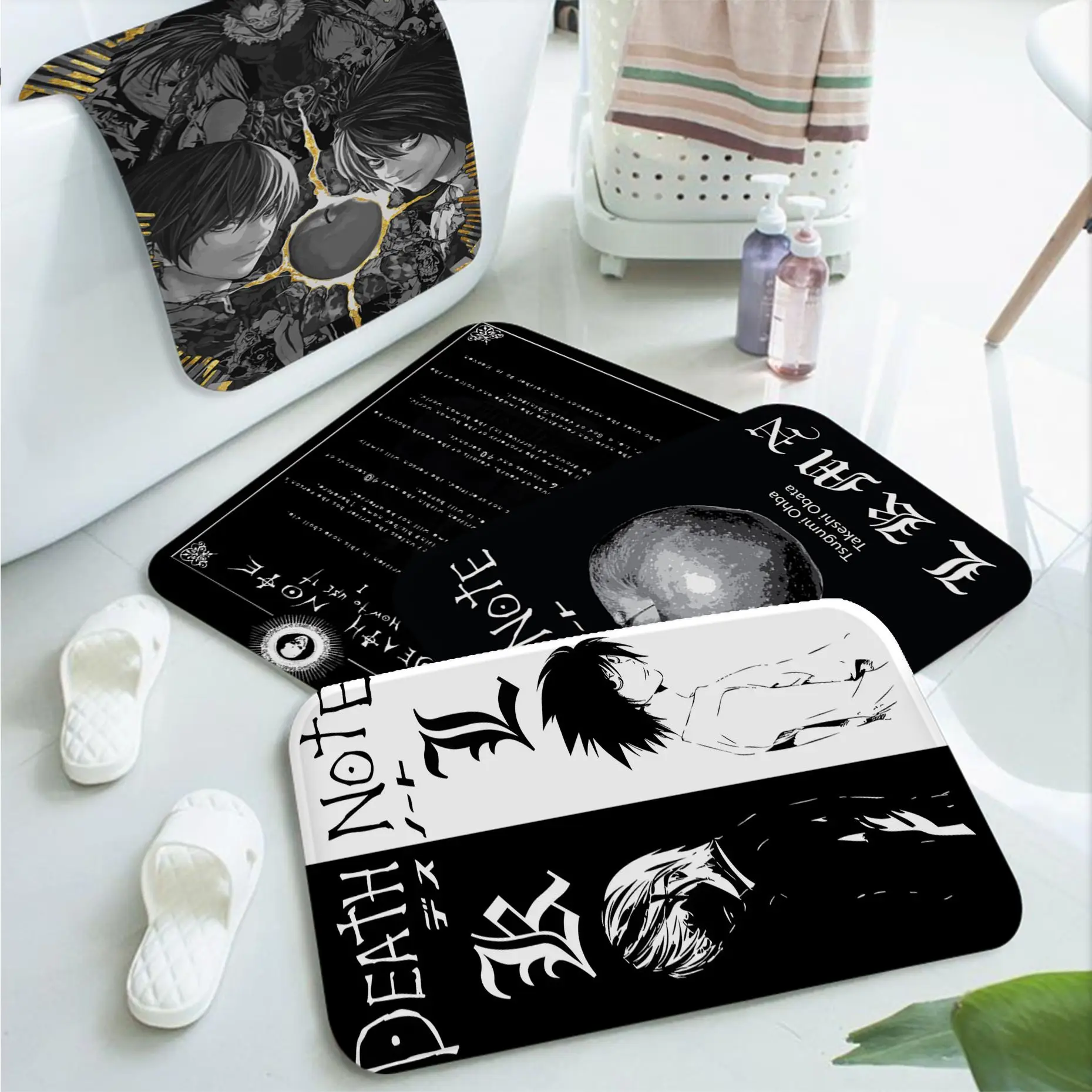 

Death Note Comic Entrance Door Mat Nordic Style Home Doormat Bathroom-Toilet Mats Bedroom Hotel Decor Mat