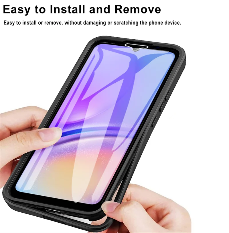 Чехол для Samsung Galaxy A05 A05S 360 защитный чехол экрана всего тела телефона A15 A25 A35 A55