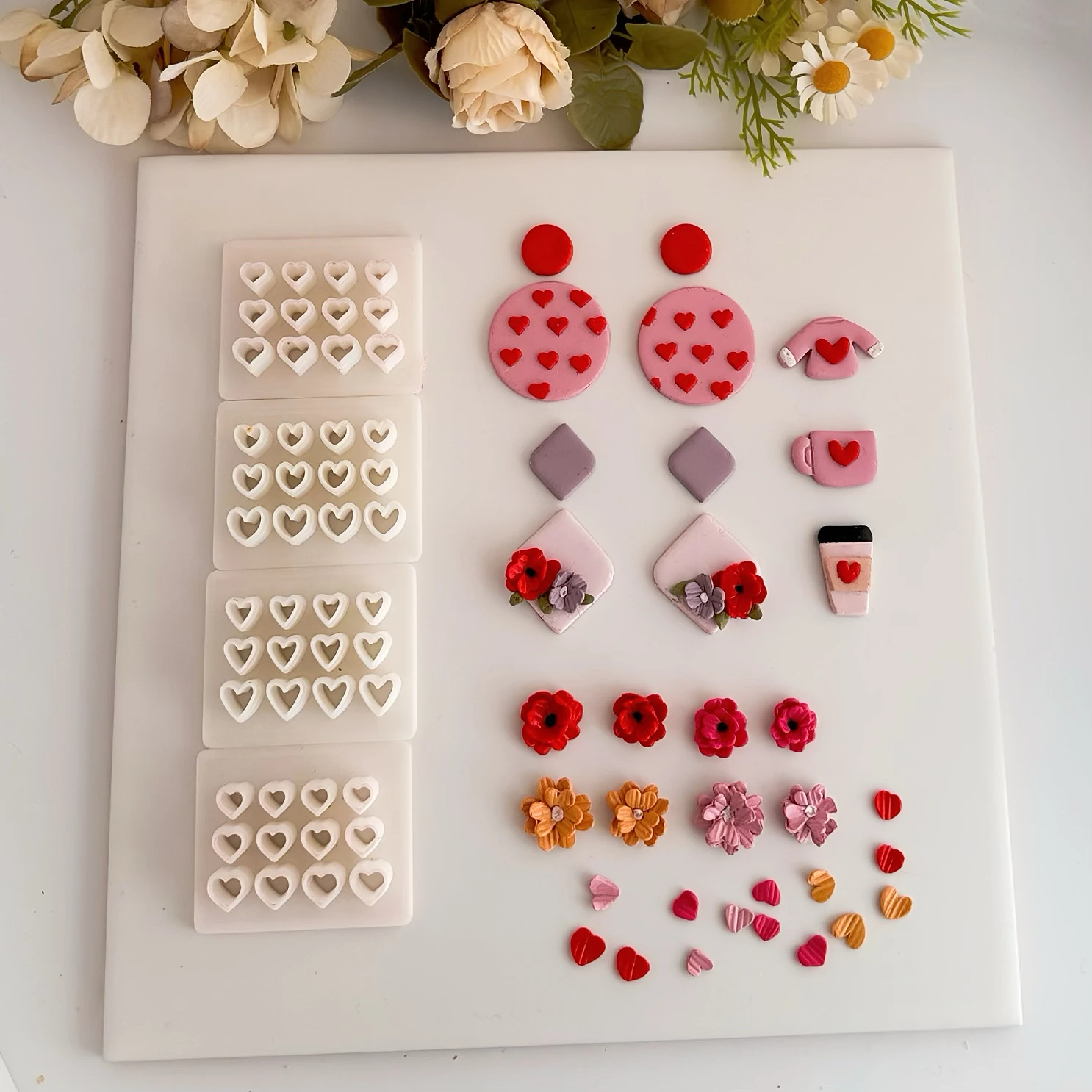 Мини-сердце лепесток цветок полимерная глина резак инструмент для глины Diy