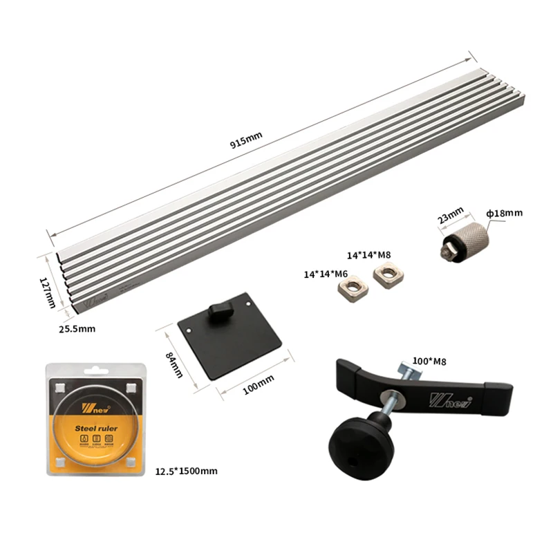 1 комплект для настольной пилы ленточной фрезерного заграждения с алюминиевым