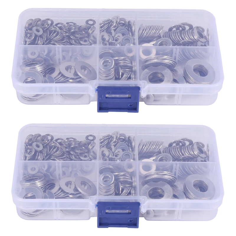 

1320 Pcs/Set M3 M4 M5 M6 M8 M10 Washer Spacers Stainless Steel Flat Washer Plain Gasket Spacers Kit Screw Bolt Fastener
