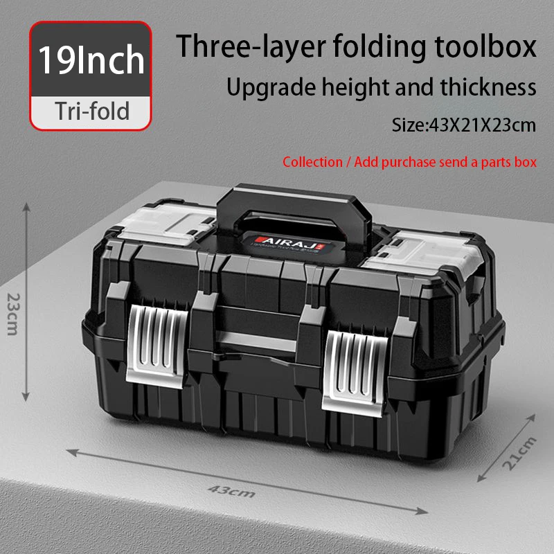 3 Layer Folding Tool Box Organizer Auto Repair Storage Case Profesional Suitcase Caja De Herramientas Garage Accessorie Toolbox