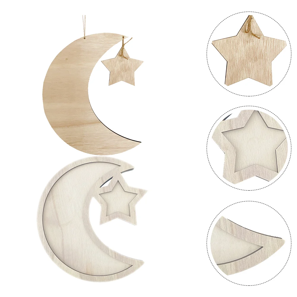 

1pc Wooden Ramadan Themed Snack Tray Delicate Ramadan Themed Craft Tray Food Service Tray