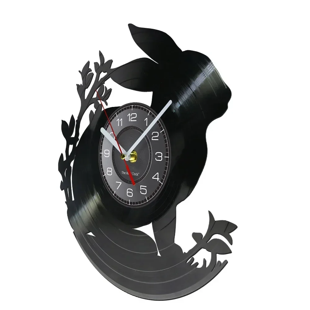 Настенные часы с силуэтами кроликов настенные для детской комнаты рисунком