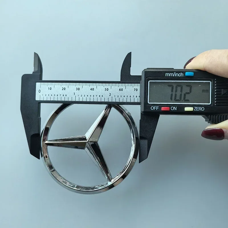 

7 см 9 см 10,5 см звездный значок ABS эмблема автомобиля багажник запасное колесо крышка двигателя 3D логотип наклейка аксессуар для Mercedes Benz хромированный черный