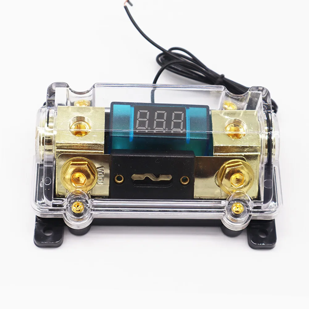 

Holder ANL Fuse 0 2 4 AWG Gauge 10.8x7.1x4cm W/ Fuse 300 Amp Car Audio Inline LED Digital Display New Practical