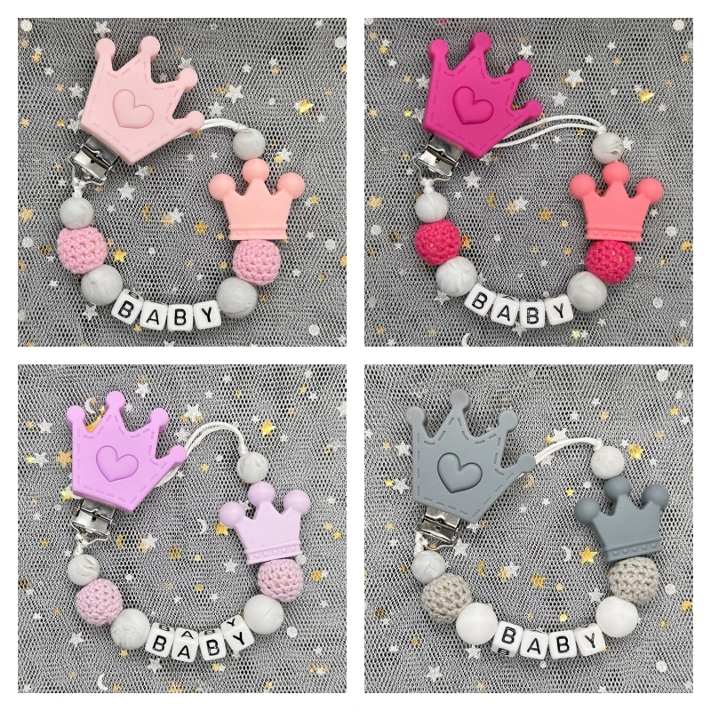 INSCustom прорезыватель для соски зажим ручная работа деревянная цепочка из бука