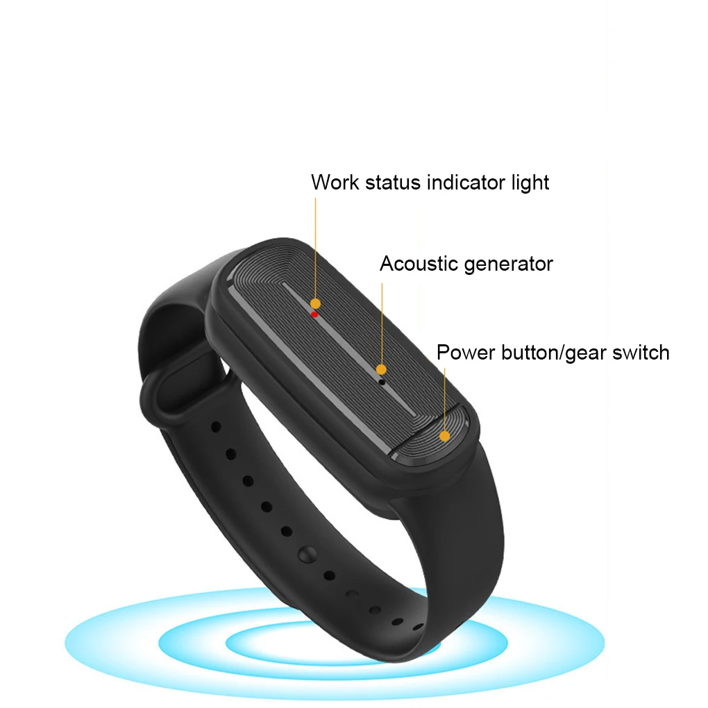 Многофункциональный наручный ремешок против комаров ультразвуковой