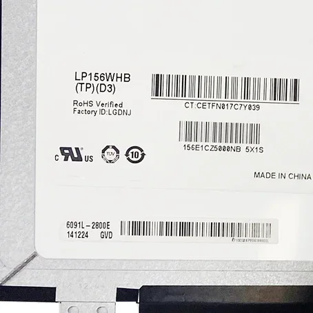 LP156WHB TPD3 LP156WHB-TPD3 15 6-дюймовый ЖК-дисплей со светодиодной панелью LCDseek 1366 × 768 30