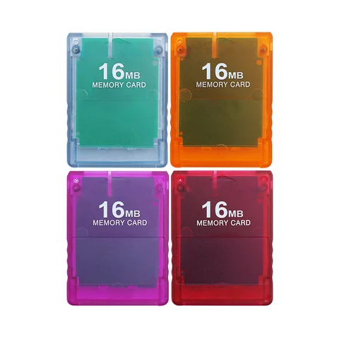 Карта памяти для PS2, для PlayStation 2, поддержка функций FreeMcBoot, 8 МБ, 16 МБ, 32 МБ, 64 МБ, решение M2, прозрачная цветная карта