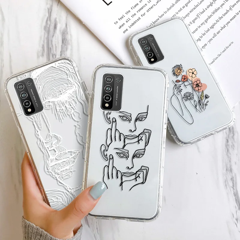 

Honor 10 Lite Case For Huawei P30 Pro P20 P40 Lite Case Aesthetic TPU Funda Honor 9X 9A 9C 50 60 10X Lite 30S 8S 8X 8A 10i Cover