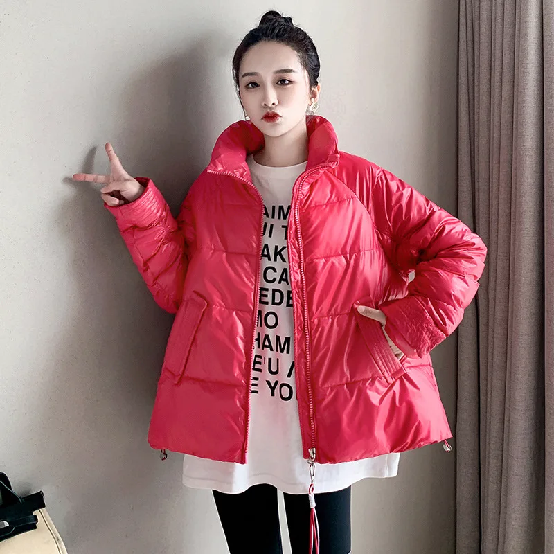 PinkyIsBlack Autumn Winter Jacket Women 2022 Fashion A-line Down Cotton Padded Coat Female Clothing Casual Short Parkas Women