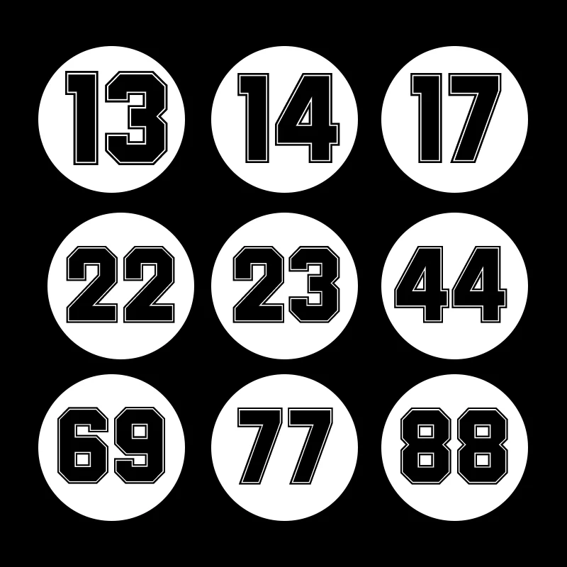 

Забавные гоночные автомобильные наклейки с номером 13 17 19 21 23 69 77, водонепроницаемые виниловые наклейки для мотоцикла, бампера