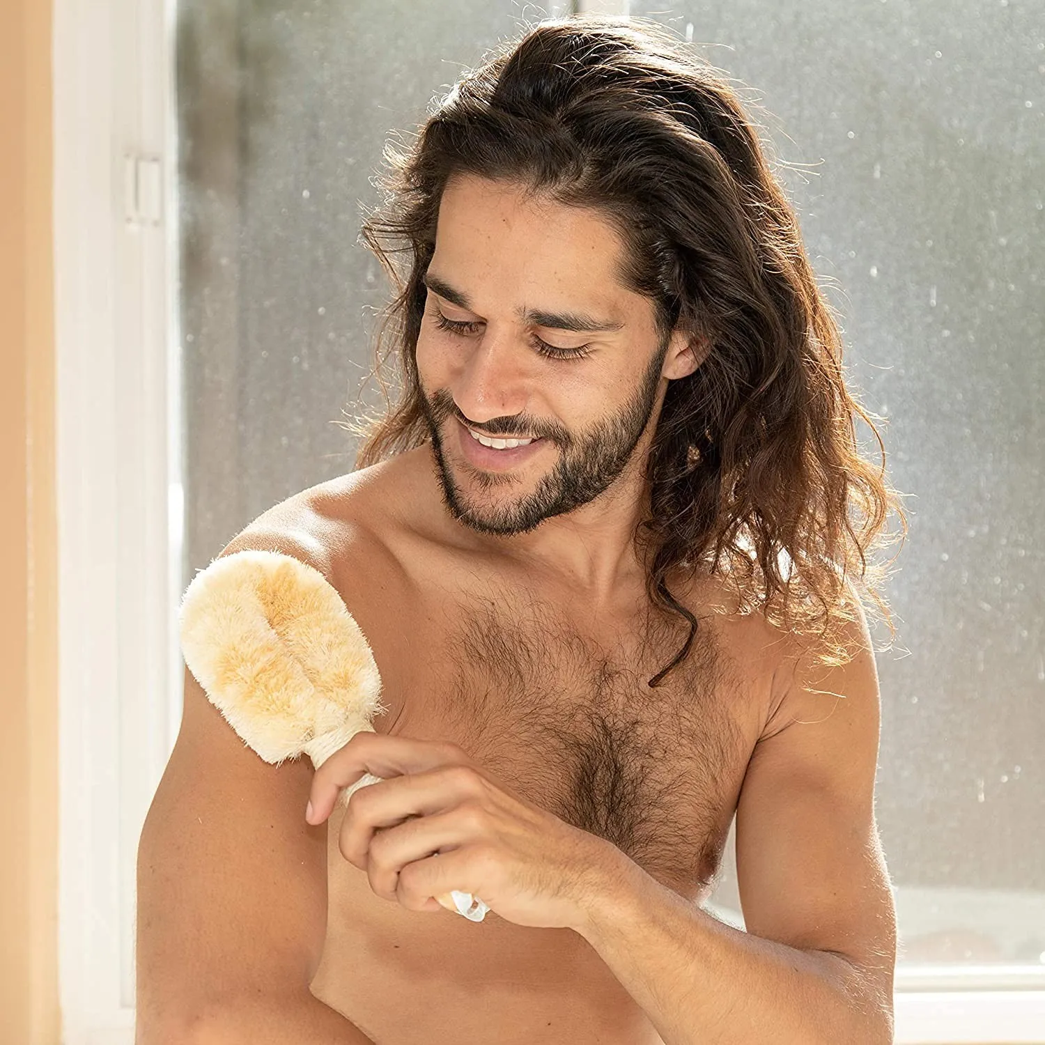 1 шт. Массажная щетка из натурального волокна для улучшения кровообращения |