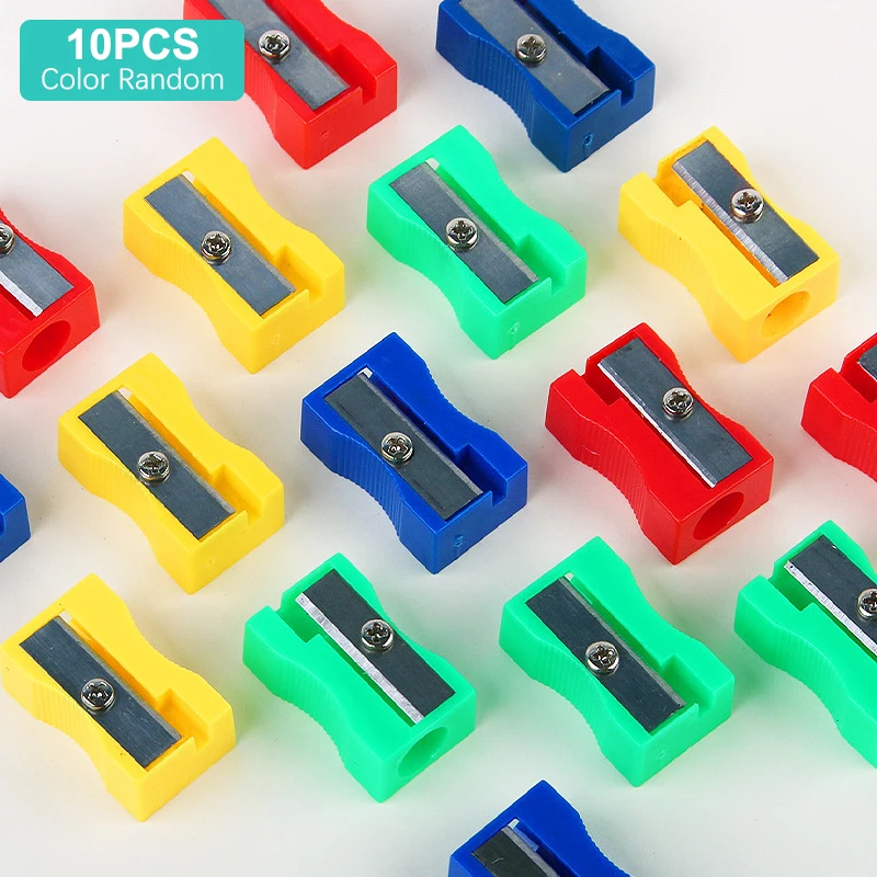 

10Pcs Cute Pencil Mini Sharpener Pencil Multicolor Multi Purpose Pencil Sharpener for Office School Stationery Supplies