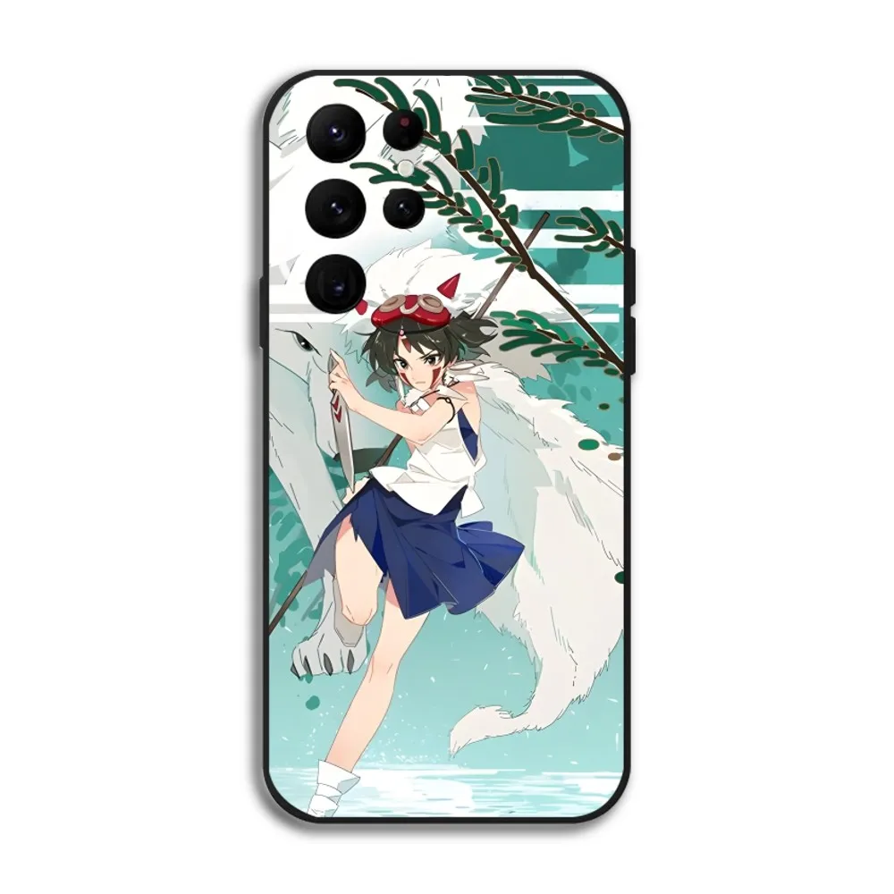 Anime P-Princess M-Mononoke Phone Case For Samsung Galaxy S25 S24 S22 S23 Ultra S21 S20 Plus 5G Protective Silicone Funda