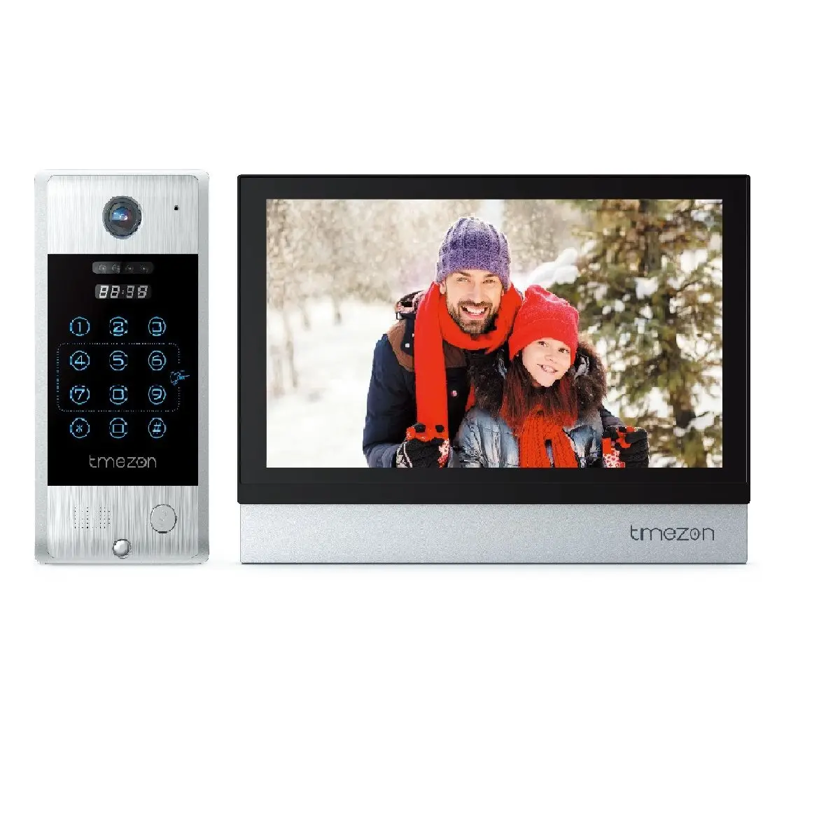 TMEZON WiFi Video Doorphone 10zoll Touch Screen with 1080P Wired Doorbell  APP/Card Swipe/Monitor tuya