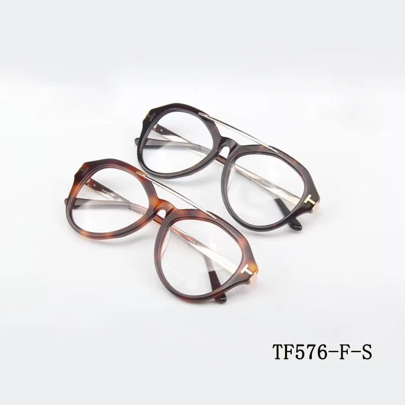 

TOM Brand Retro Reading Eyewear New Big Face Myopia Glasses Frame Acetate Fashion Prescription Eyeglass Frames Men Women TF576