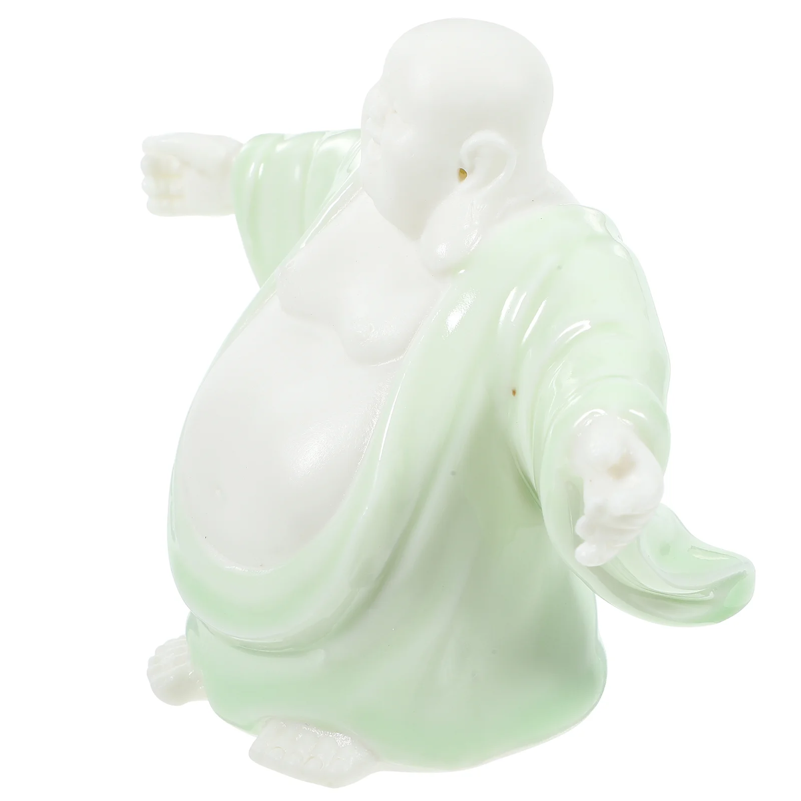 

Ceramic Adorn Tabletop Decor Small Maitreya Buddha Figurine Craft Greenery Kind Decoration Crafts