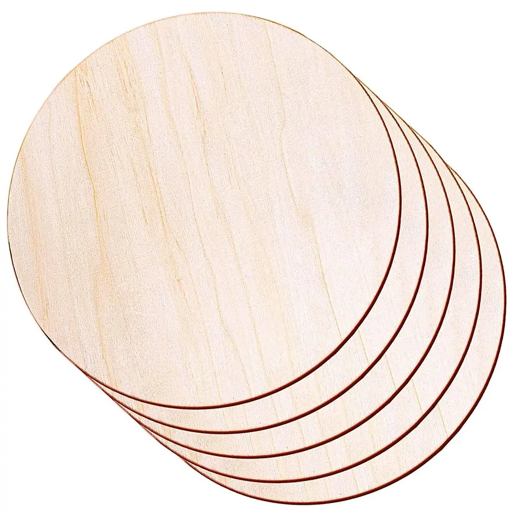 

12/24/36 Pack Round Wood Circles Signs 12 Inch Unfinished Wooden Rounds Sign Blank Slices Crafts DIY Engraving Painting Decor