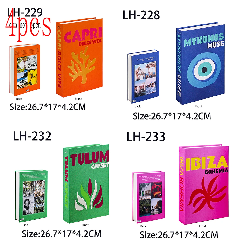 

Кофейные книги 4 шт., поддельные книги, книга для украшения дома, модные книги для стола, декоративная модель магазина, отеля, кабинета, украш...
