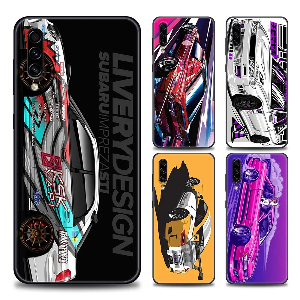 

Phone Case for Samsung A10 e S A20 A30 A30s A40 A50 A60 A70 A80 A90 5G A7 A8 2018 Soft Silicone Tokyo JDM Drift Sports Car