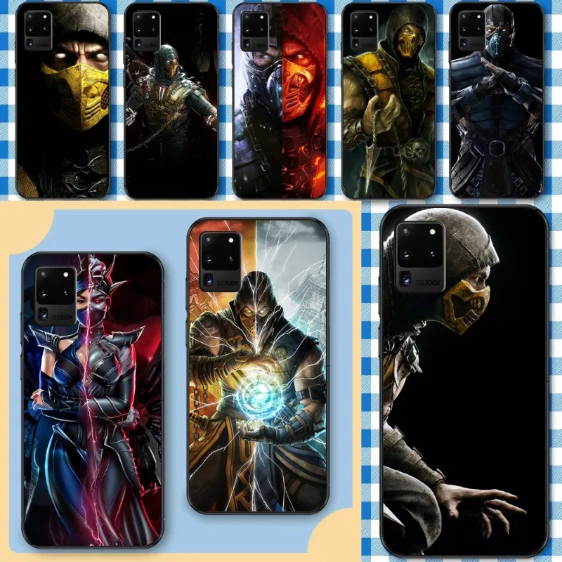 Hot Scorpion Mortal Kombat Phone Case For Samsung Galaxy S6 S7 S8 S9 S10 S21 S22 Plus Ultra Soft Black Cover |