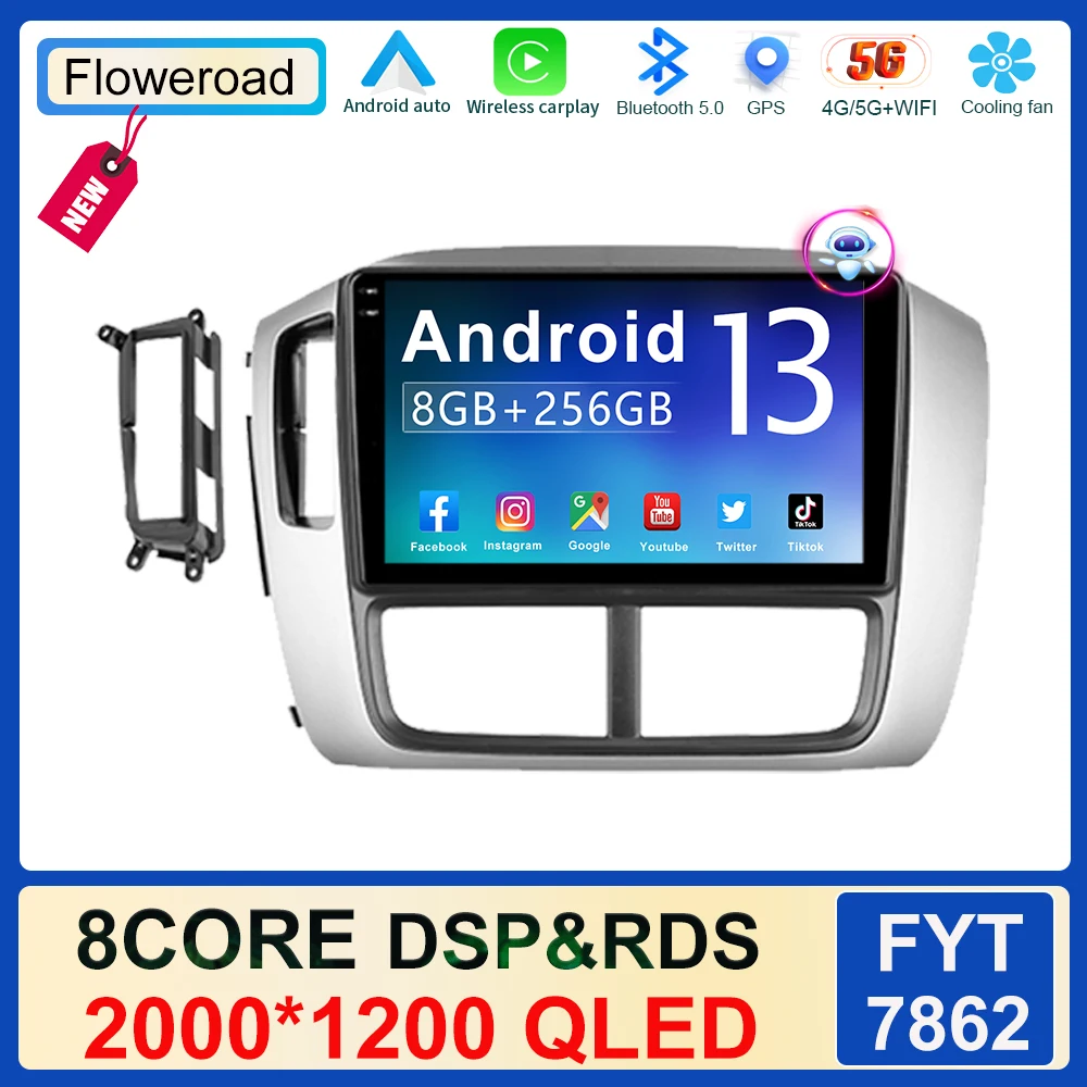 

2K SCREEN For Honda Pilot 1 2005 - 2008 Multimedia Video Player Navigation Stereo Carplay GPS Android No 2din 2 din DVD 8G+128G