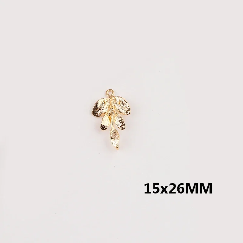 Латунная ветка с покрытием 24-каратным золотом 4 шт. бриллиантовые серьги ожерелье