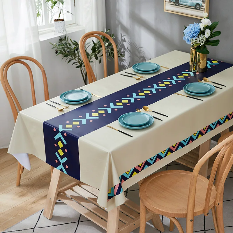 

Nordic Style Kitchen Dining Room Rectangular Dining Table Tablecloth Anti-fouling Tablecloth Desk Ins Coffee Table Mantel Mesa