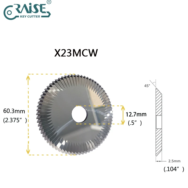 

Резак RAISE, совместимый с резаком ILCO X23MC, совместимый с ILCO 045 025 HPC 9160MC 9180MC Дубликатор ключей, слесарные инструменты