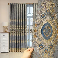 chenille luxury thickened curtains for living dining bedroom fabric shading new home double open sun kitchen shower curtainzkx