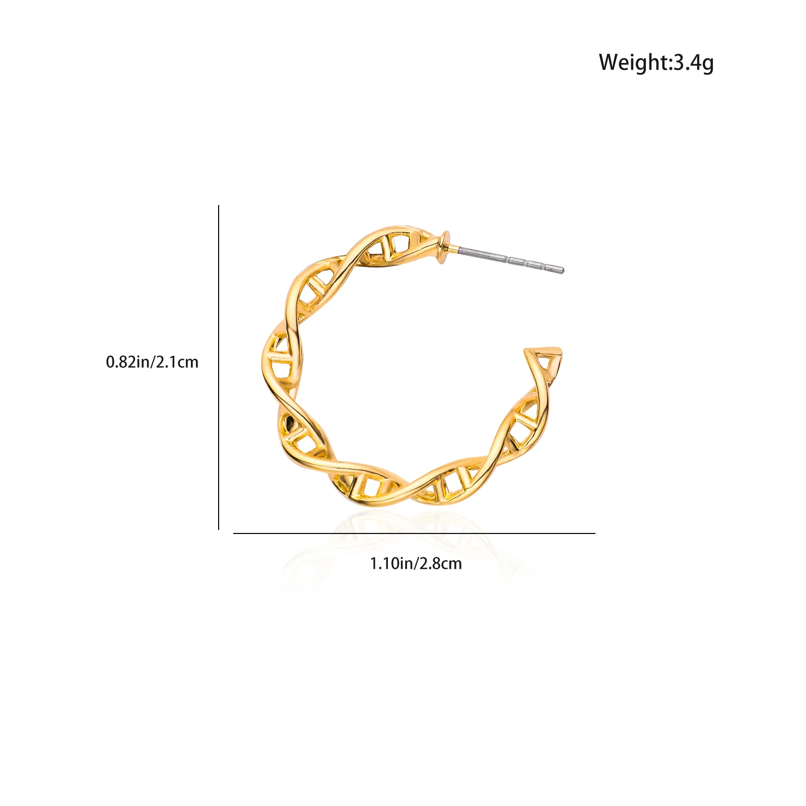 Medical Biology DNA Hoop Earrings Creative Women Girls Round Earring Trendy Jewelry Accessories Gifts