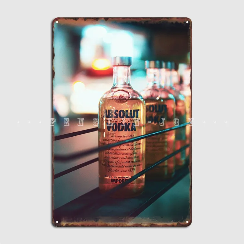 Шведский металлический знак водки Absolut цвет под заказ декоративный оловянный