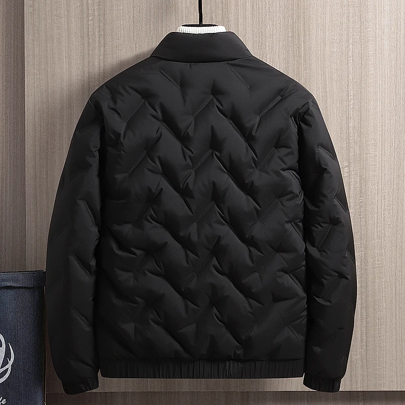 Winter new thick hooded down jacket men's short youth white duck down warm casual trend coat 2022