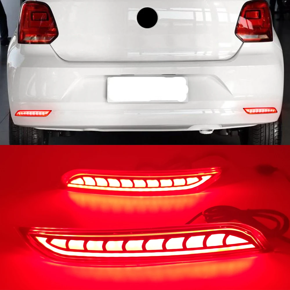 2 шт. Светодиодный отражатель для Volkswagen VW Polo 2014 2015 2016 2017 2018 задний противотуманный
