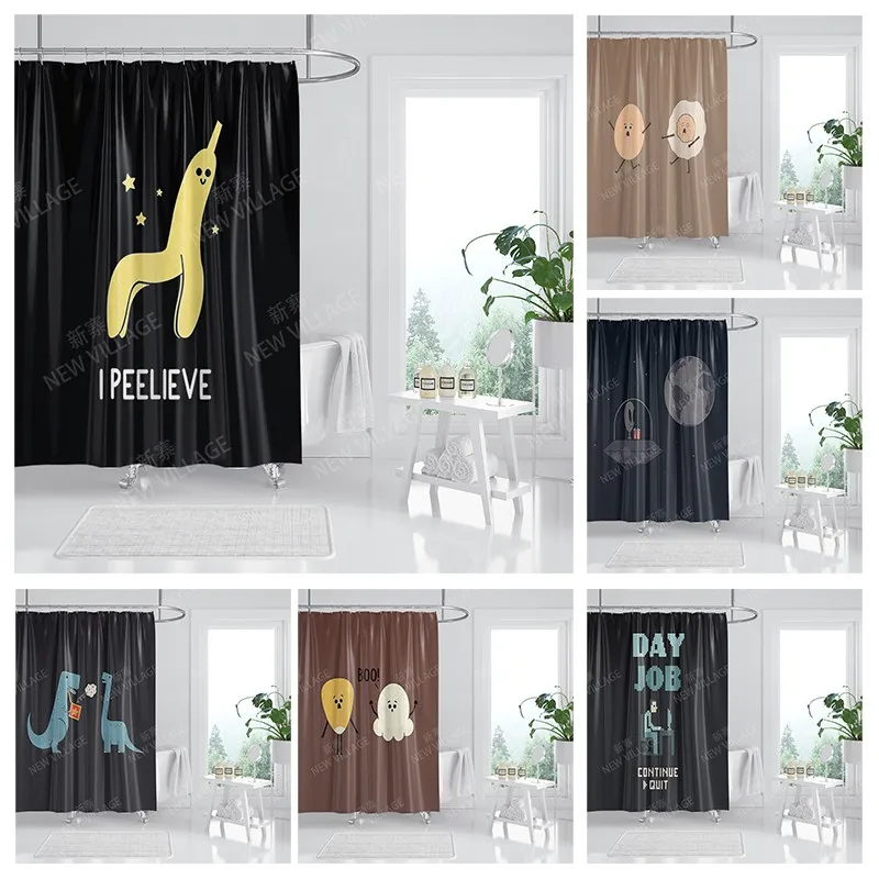

Waterproof fabric shower curtains Bathroom curtain accessories Bath curtain for shower 180x200cm 240*200 anime boho decoration