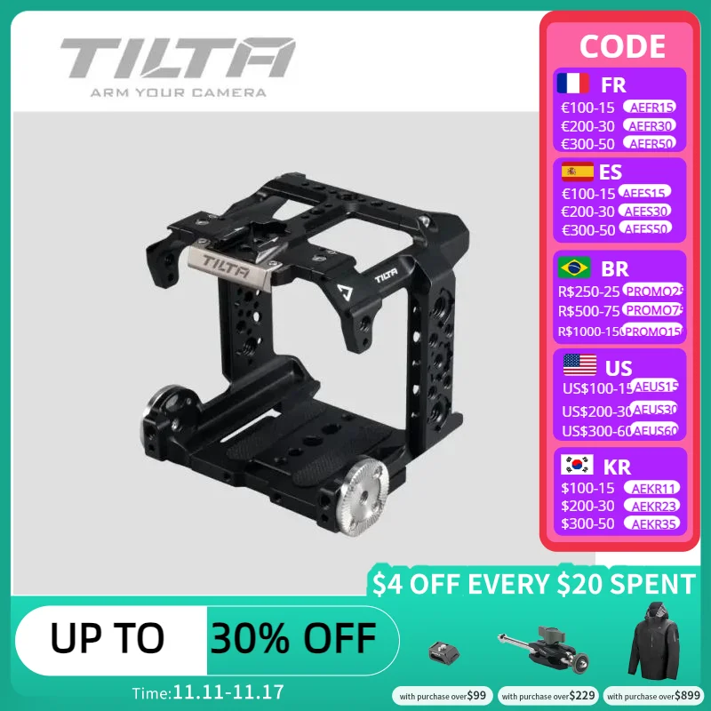 

Tiltaing TA-T10-FCC-B Full Camera Cage Black Cam Protective Case for Z CAM E2C