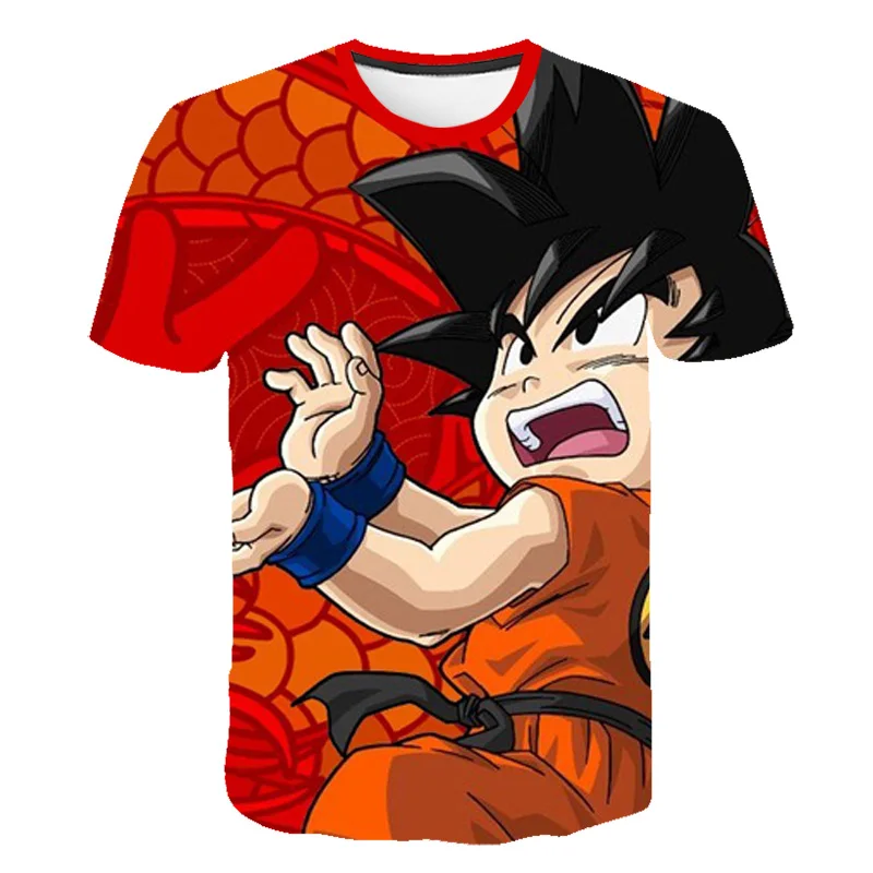 

Boys Girls Dragon-Ball Z T Shirt Kids Cartoon Goku Funny For 3-14 Yrs Child Oversized 3D T-Shirt Children Clothing Anime Tops