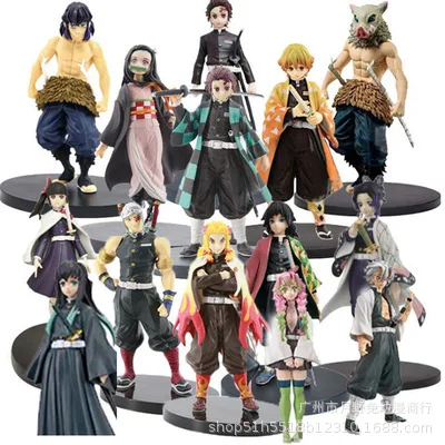 

Anime 16CM Demon Slayer Kimetsu no Yaiba Tanjiro Kamado Tanjirou Figure Agatsuma Zenitsu Nezuko Warrior Model Nezuko Toys Gifts