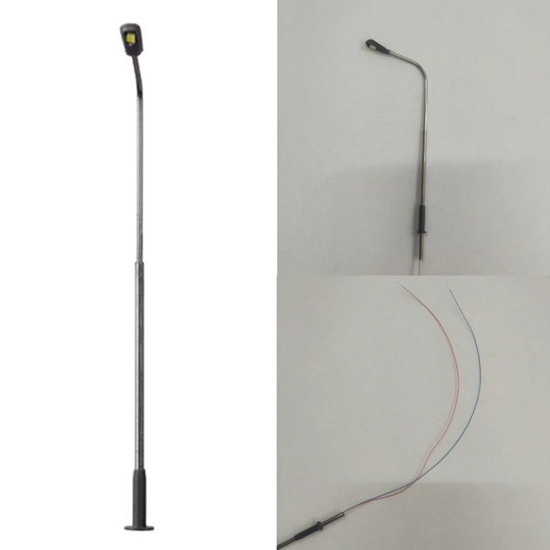 

20Pcs Model Railway 10Cm Lamp Post Street Lights HO Scale 1:87 LED 3V Resistors LQS08 Single Head
