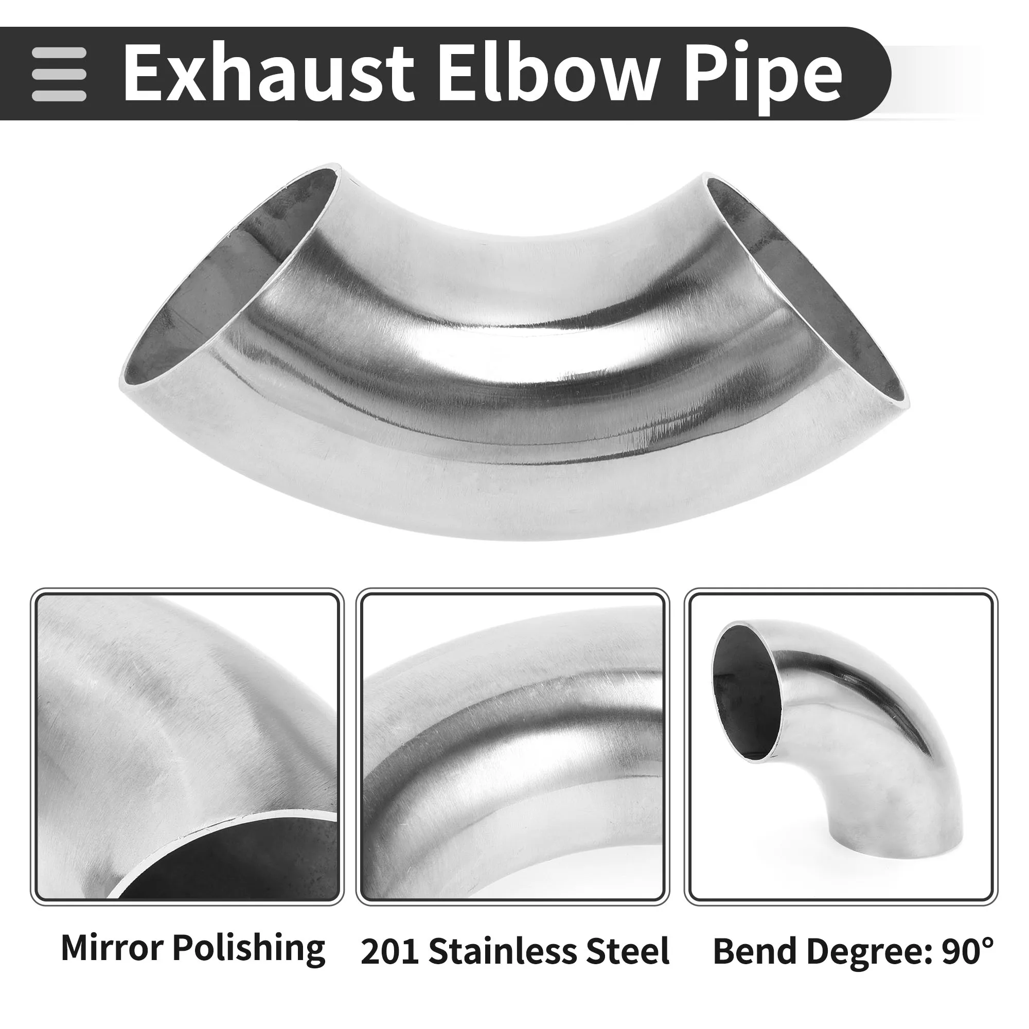 UXCELL от 38 мм до 60 изгиб оправки 90 градусов колено модифицированная выхлопная труба