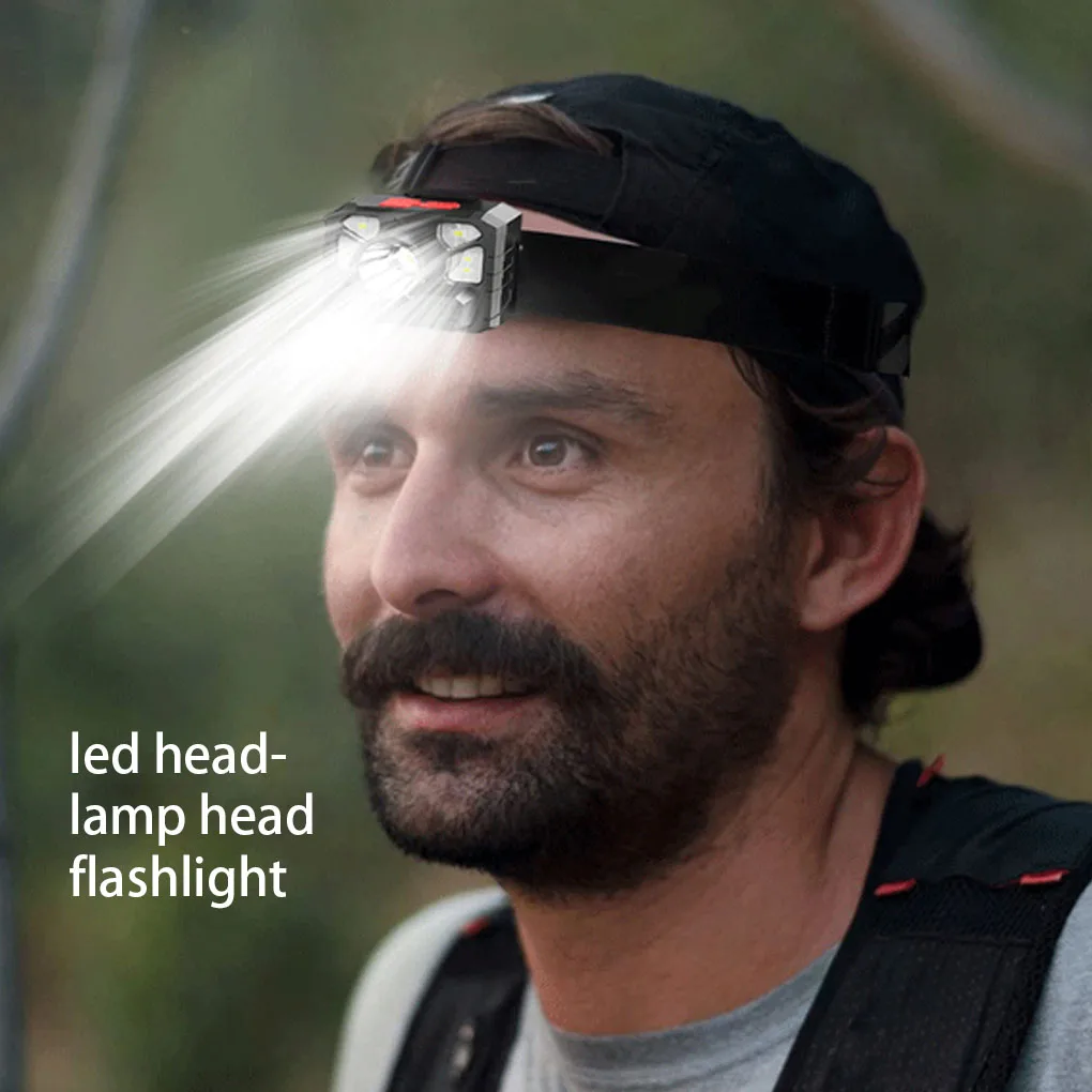 

LED Headlamp Powerful Lantern USB Rechargeable Outdoor Lamp Night Fishing