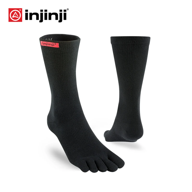 Injinji Toe Socks Sport Original Weight Crew Rainbow CoolMax Breathable Yoga Deodorant Basketball Christmas Fitness Socks