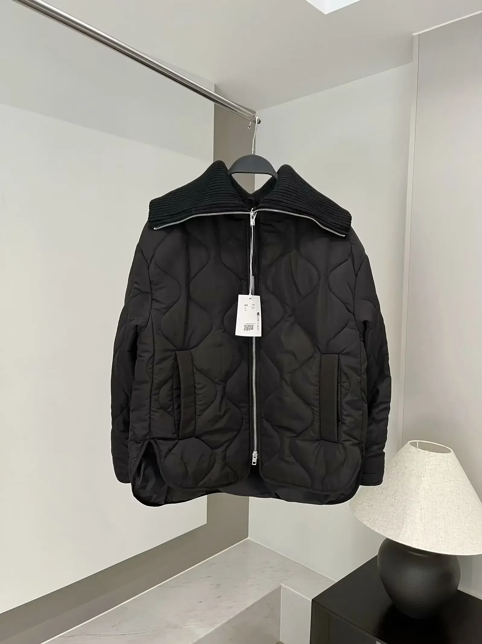 Женское новое модное свободное пальто в рубчик с лацканами повседневное