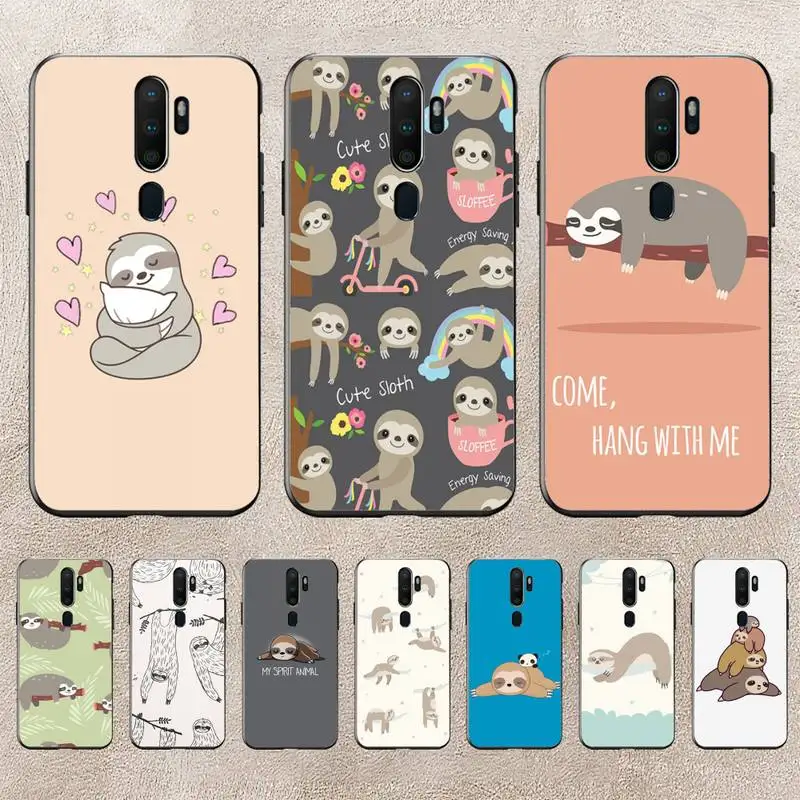 

Cute Animal Sloth Phone Case For Redmi 9A 8A 6A Note 9 8 10 11S 8T Pro K20 K30 K40 Pro PocoF3 Note11 5G Case